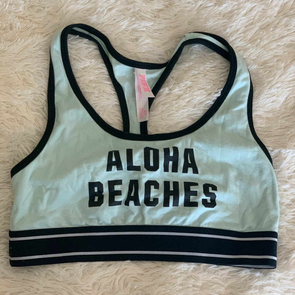 Aloha Beaches racerback sports bra PINK Nation